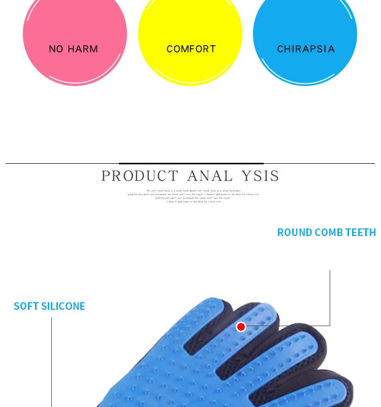 Щетка для собак, перчатка для собак, мягкая Эффективная силиконовая перчатка для ухода за домашними животными, принадлежности для чистки кошек, перчатка для домашних животных, расчески для собак