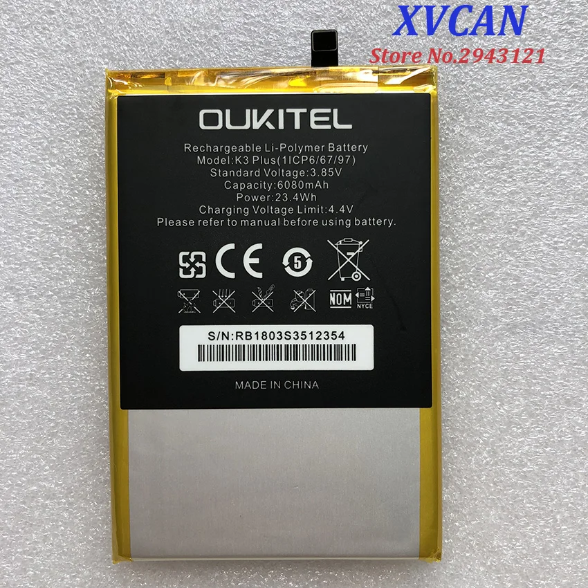 Новая Замена OUKITEL K3 PLUS 6068mAh запасная батарея для смартфона OUKITEL K3 PLUS