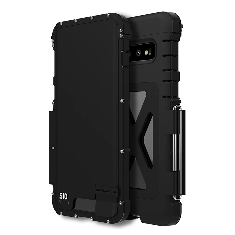 Full Black R-JUST чехол для samsung S10, Роскошный Жесткий гибридный защитный флип-чехол для телефона S10 Plus - Цвет: Full Black