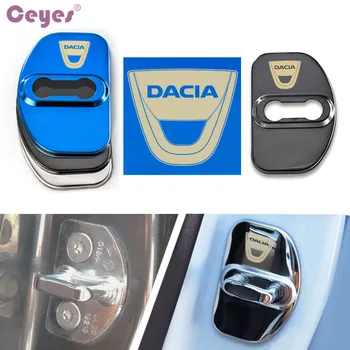 

Ceyes Auto Door Lock Cover Accessories Car Styling Case For Dacia Sandero MK2 Stepway For Renault Stainless Steel Buckle Sticker