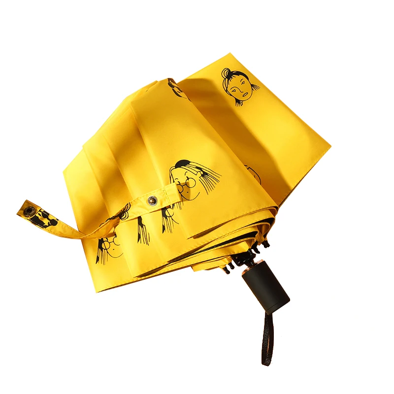 

Men Umbrella Female Sun Protection Folding Umbrella Rain Woman's Parasol Kids Students Sunscreen Anti-UV Sunny Umbrella Gift