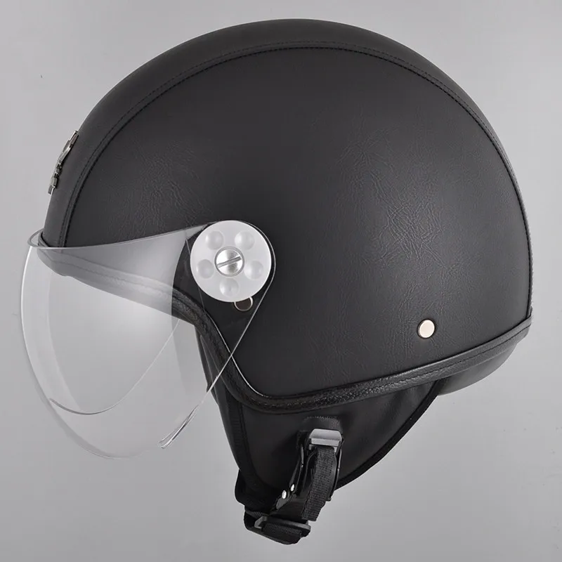 

2019 black Top hot 3/4 helmet motorcycle helmet half helmet open face helmet casque motocross SIZE: M L XL,Capacete