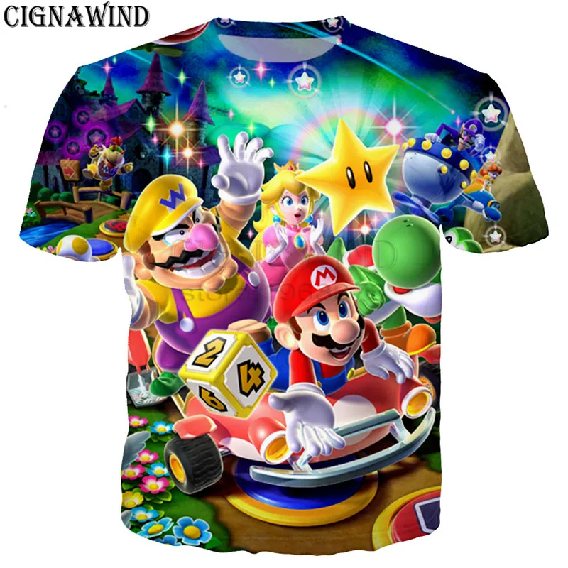 

Latest Harajuku style Classic games Super Mario t shirt men/women Mario Bros 3D print t-shirts hip hop tshirt streetwear tops
