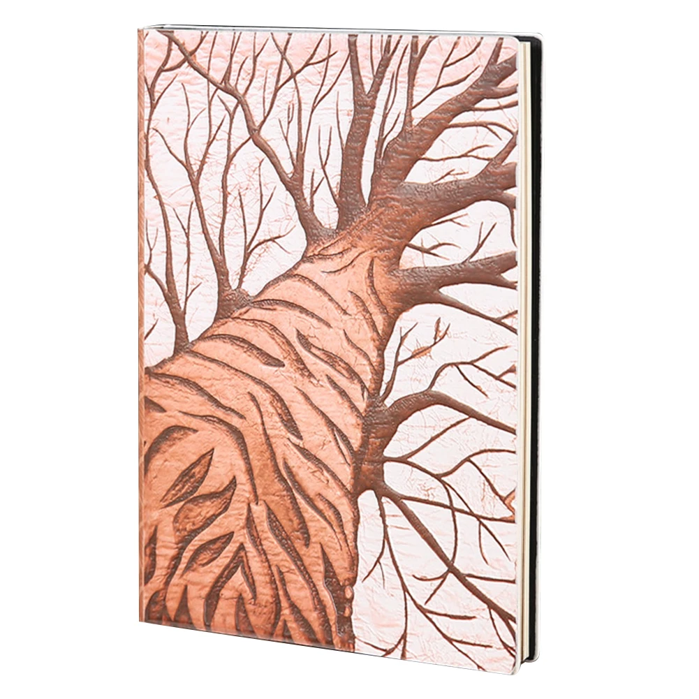

Anniversary Travel Journal A5 Gift 3D Tree Birthday Hardcover Diary Notebook Handmade Embossed Writing PU Leather Retro Lined