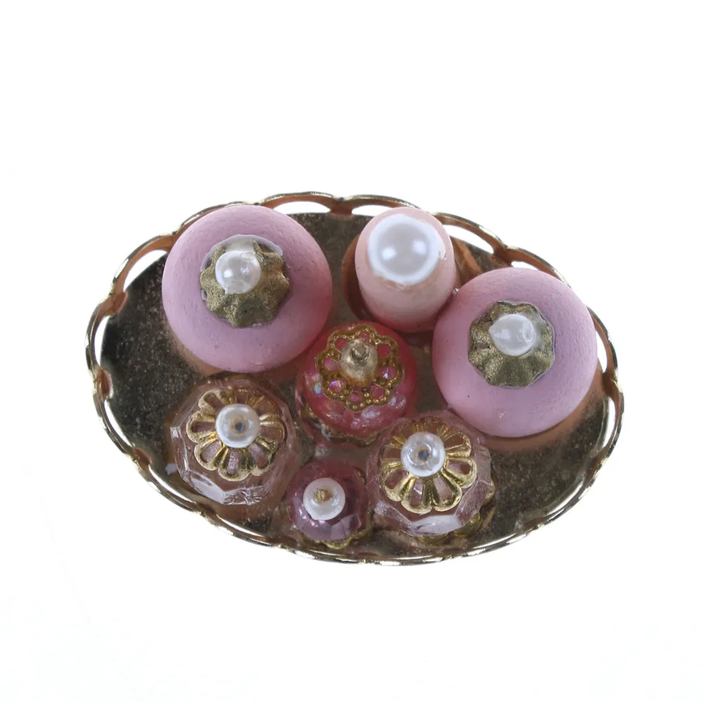 Bathroom Accessory Perfume Makeup Bottles Tray Sets Pink for Barbie Doll Blythe Dollhouse Miniature 1:12