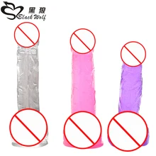 Black Wolf Realistic Flesh Dildo Multi Size Flexible Penis Dick with Strong Suction Cup Adult Sex Products Sex Toys for Women black wolf 3 size realistic big dildos black flesh brown dildo sex product flexible huge penis and strong suction cup sex toys