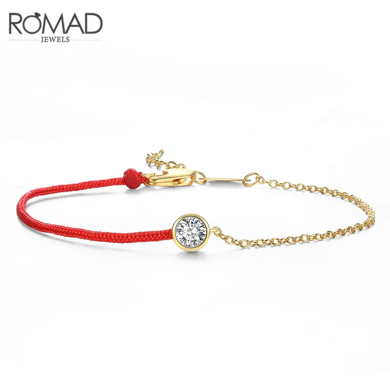 

ROXI Single Crystal Red Rope Bracelets Chinese Dog Year Born Korean Fashion Women Strand Bracelets