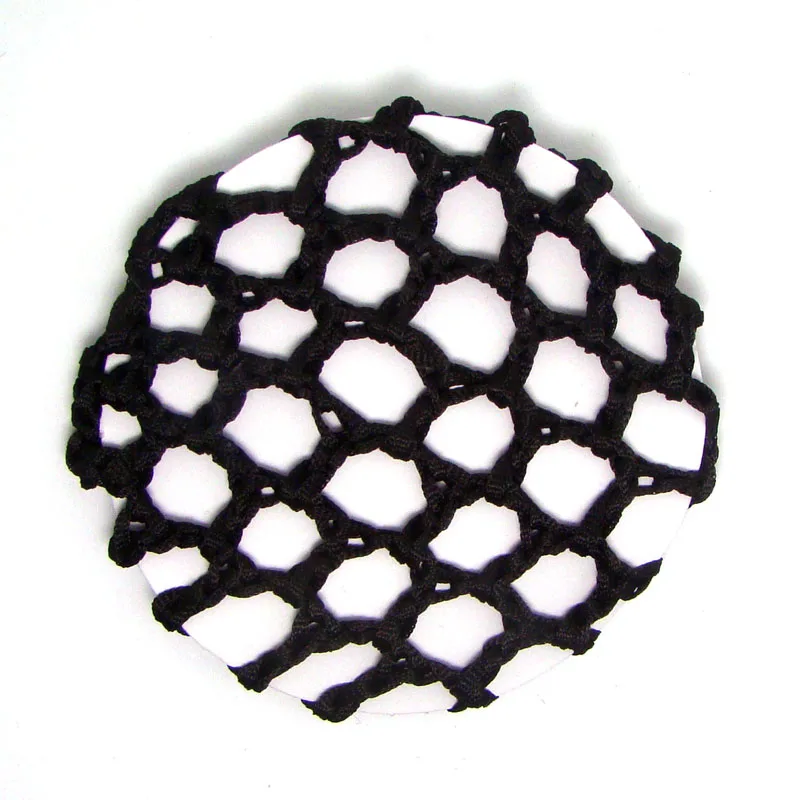 Women knitted 4" diameter high elastic hair net holder dancing gilrs