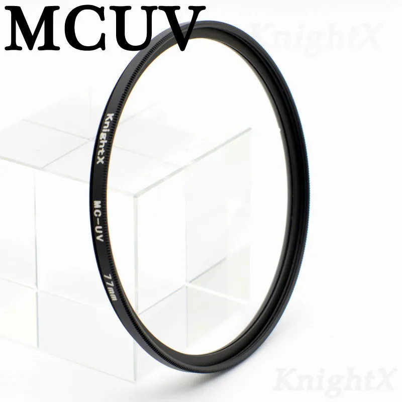 KnightX 49 52 55 58 67 77 мм UV CPL FLD инфракрасный фильтр комплект круговой поляризационный фильтр для Nikon Canon D3300 D5200 D6 DSLR камеры - Цвет: MCUV
