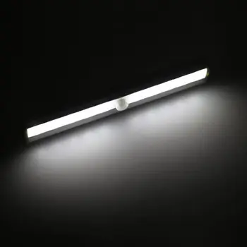 

New 10 LED IR Infrared Motion Detector Wireless Sensor Lighting Closet Night USB Battery Recharging Lamp Cabinet Wardrobe Light