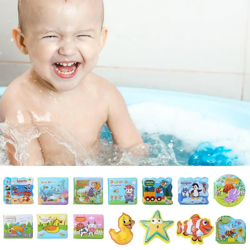 Разрывное сопротивление детская книга для ванной познавательные плавающие обучающие игры игрушки подарки Красочный мультфильм водонепроницаемый плавающий EVA