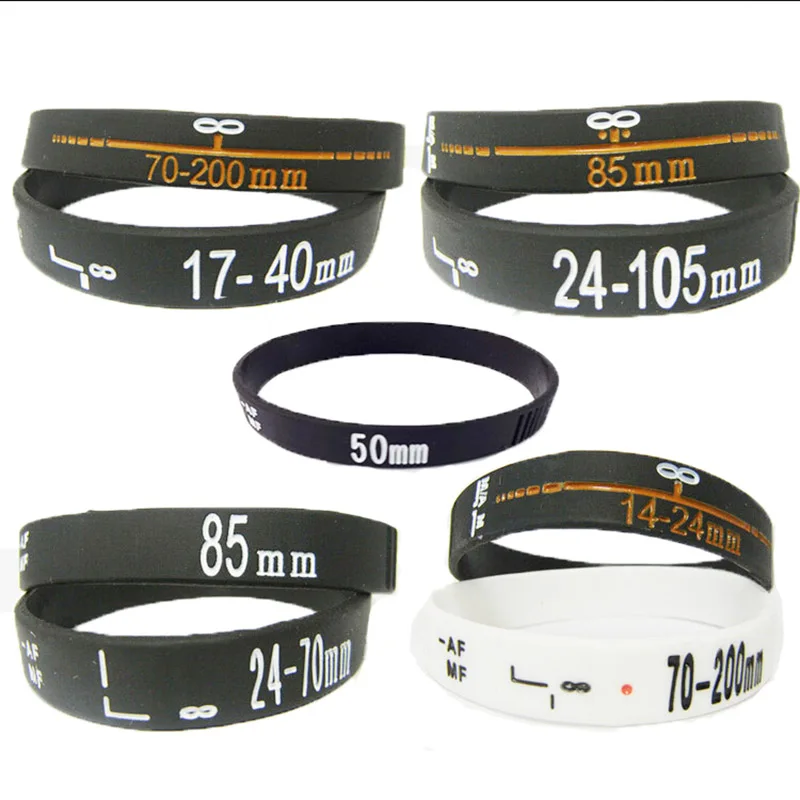 LensBraceletsPhotographersiliconebraceletWristbandsSETLensZoom