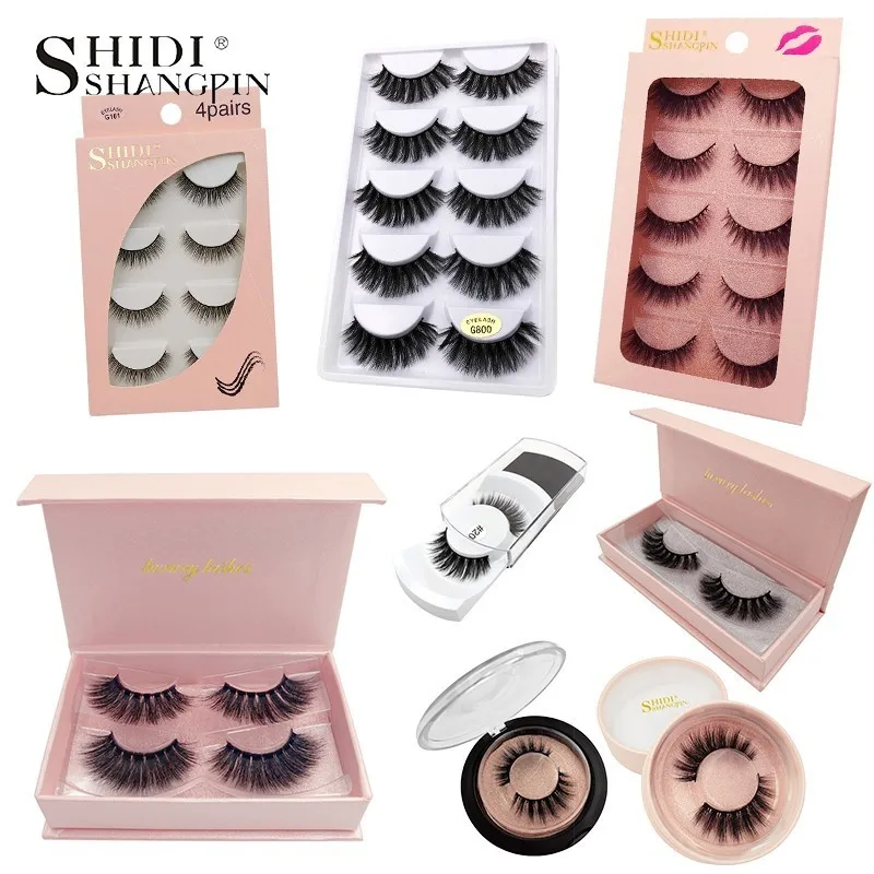 

Mixed 1/2/4/5/7 Pairs Thick False Eyelashes Natural 3d Mink Lashes Extension Fake Eyelash Make Up Strip Mink Eyelashes 61