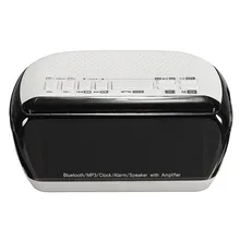 LED Display Wireless Bluetooth Speaker Digital Alarm Clock Handsfree FM Radio Mp3 Player Support TF Card Loudspeaker