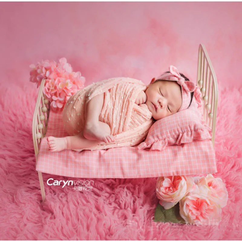 Новорожденный ребенок Фотография железная кровать подушку реквизит ребенок мальчик девочка фото для студийной съемки чай столовые реквизиты младенческой fotografia аксессуары