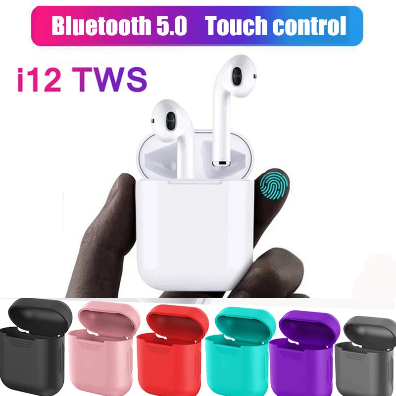 

New i12 tws Wireless Bluetooth 5.0 Earphone TWS i12 Touch Control Earbuds i 12 tws HiFi Sound earphones For All Smartphone Case