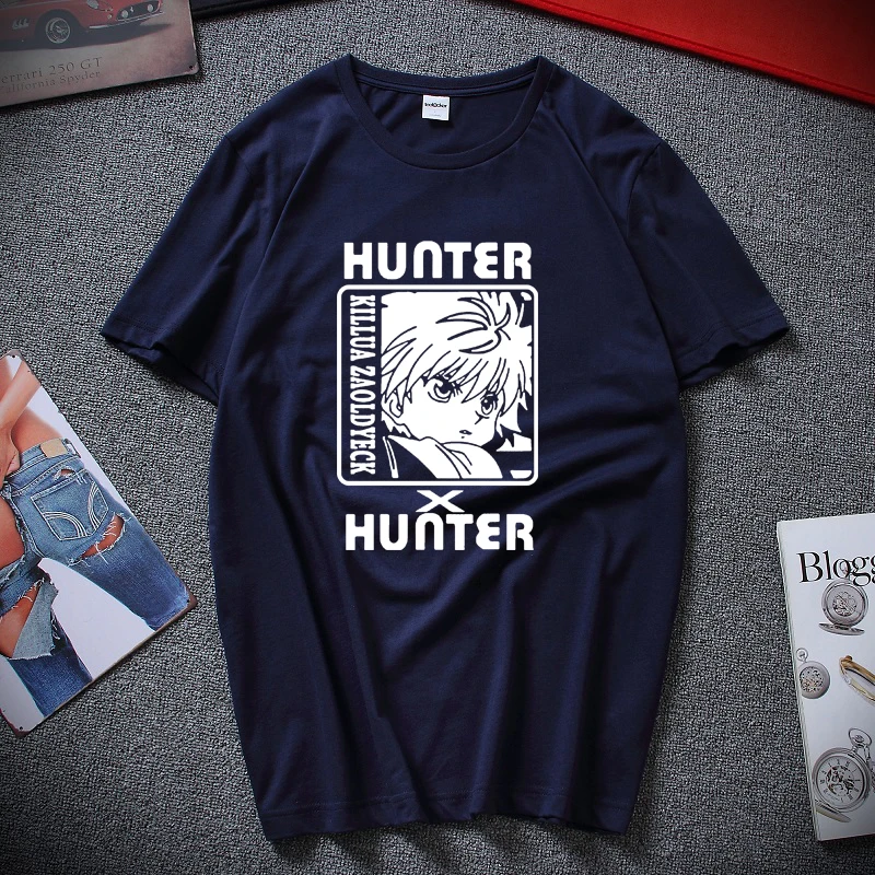 Мужская и женская дизайнерская футболка Hunter X Hunter, Карнавальная футболка GON FREECSS, новинка, аниме Kurapika, модная футболка Killua Zoldyck, футболки