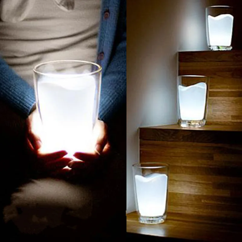 Романтический белый молочный чашки настольная лампа пластиковый светодиодный батареи Ночник для дома Свадебная вечеринка украшения