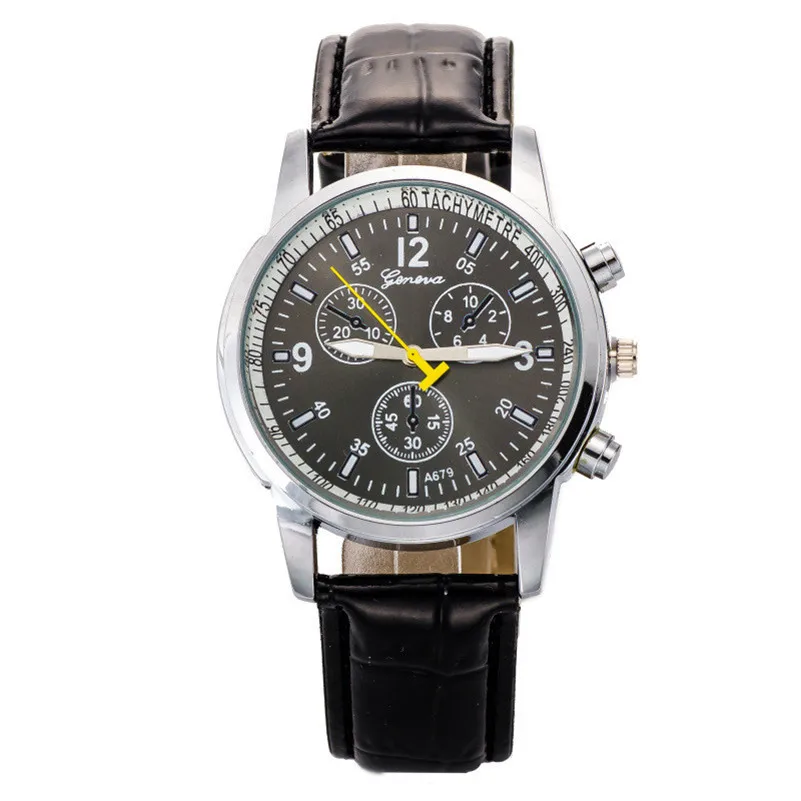 NEW Fashion Quartz Wristwatches Retro Classical Solemn Design Leather Band Analog Alloy Quartz Business Wrist Watch#2AP24B (2)