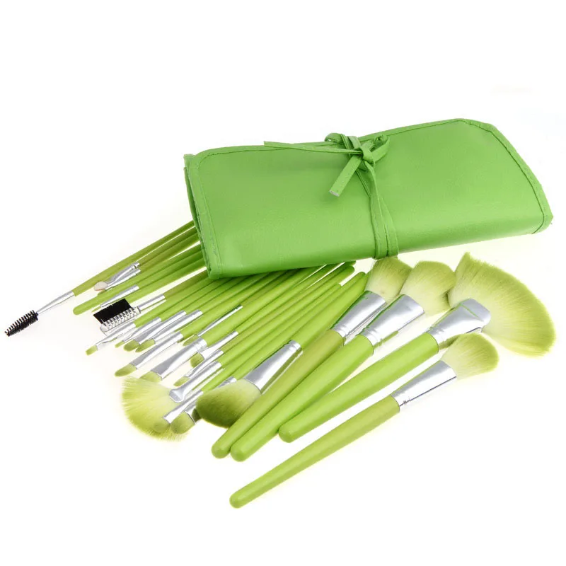 24PCS Makeup Brushes Set Green Powder Concealer eye shadow eyebrow cosmetics beauty tools (6)