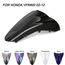 Черный мотоцикл лобовое стекло для Honda VFR800 VFR 800 2002-2012 2002 2003 2004 2005 2006 ветрового стекла обтекатели