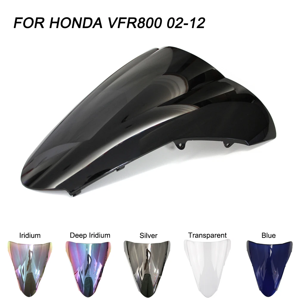 Черные мотоциклетные лобовые стекла для Honda VFR800 VFR 800 2002-2012 2002 2003 2004 2005 2006 ветровые