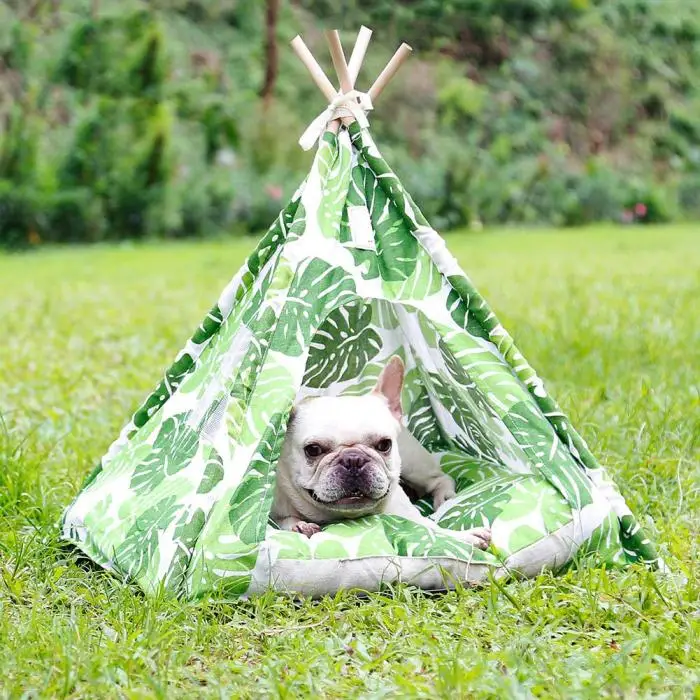 Pets Teepee Dogs Cats Rabbits Bed Oxford Cloth Linen Portable Pet Tents Houses Store