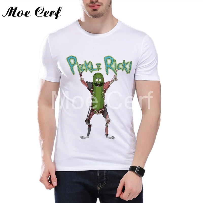 Rick And Morty dabbing Pickle Rick T-shirt Funny Pickle Rick Printed Tops Men