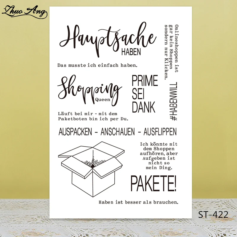 

ZhuoAng Germany "Packages" Clear Stamps for DIY Scrapbooking/Photo Album Decorative Card Making Clear Stamps Supplies