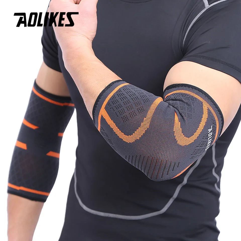 AOLIKES 1 PCS دعامة كوع مطاطا رياضة الرياضة الكوع واقية سادة تمتص العرق الرياضة كرة السلة الذراع كم دعامة المرفق AOLIKES 1 PCS دعامة كوع مطاطا رياضة الرياضة الكوع واقية سادة تمتص العرق الرياضة كرة السلة الذراع كم دعامة المرفق