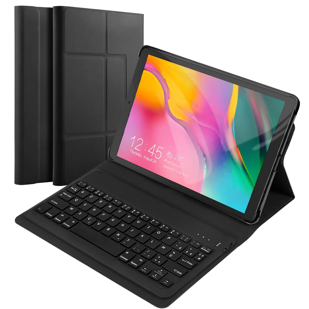 

for Samsung Galaxy Tab A 10.1 Case T510 T515 Tablet Bluetooth Keyboard Magnetic Detachable Keyboard Leather Cover Tab A 10.1