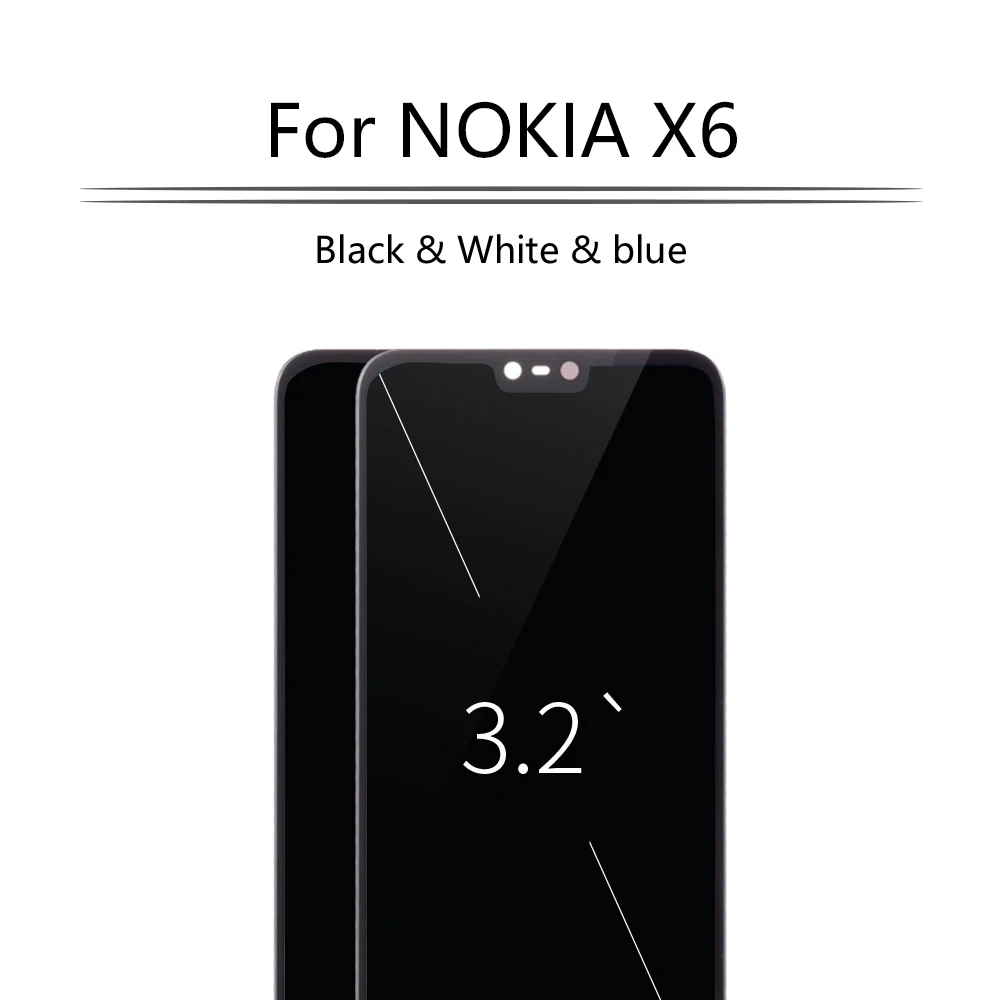 100% тест 5 8 &quotДисплей для NOKIA X6 ЖК экран дигитайзер Замена 6 1 плюс 2018 TA 1099