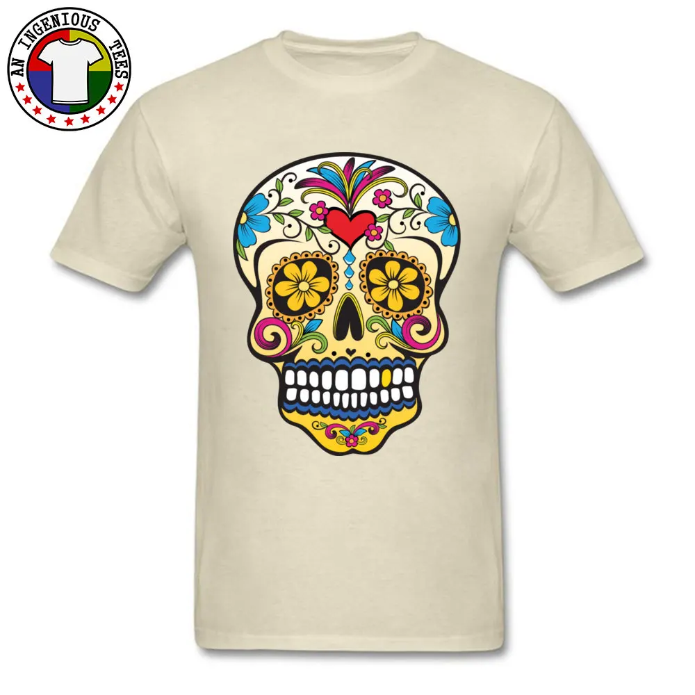 Gold Tooth Short Sleeve Tops Shirts Round Neck 100% Cotton Man Top T-shirts comfortable Clothing Shirt Fashionable Gold Tooth beige