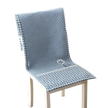 

Quality Cotton Dining Room Chair Cover Lace-up Fixed Chair Case Cozy Anti-slip Chair Cover Back Storage 45*120cm 1pc Home Decor