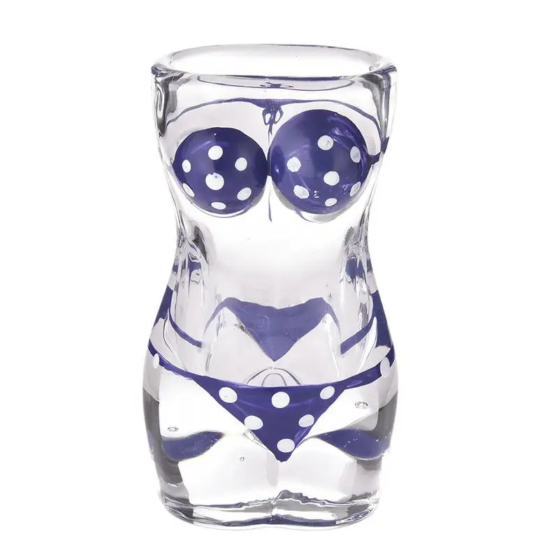 Мужская и женская личность форма человеческого тела прозрачная стеклянная Пивная кружка чашка для тела чашка для напитков Бар ночной клуб бокал для вина - Цвет: 30ml purple women