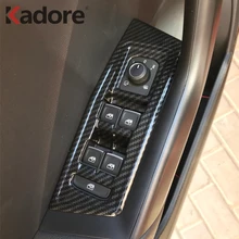 Для Volkswagen T-Roc TROC углеродное волокно Авто межкомнатные двери подлокотник панель окно Лифт кнопка Крышка Аксессуары