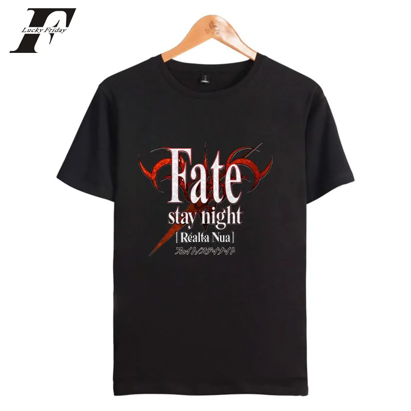 LUCKYFRIDAYF 2017 Fate Stay Night Anime camisa masculina летние мужские/женские футболки хлопковая