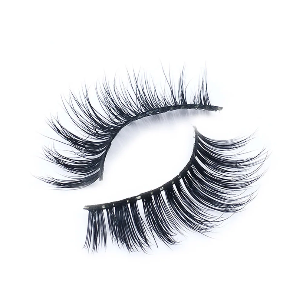 1 Pair False Eyelashes Natural Makeup 3d Mink Lashes Long Fake