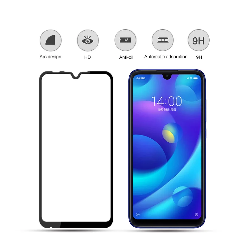 3D полное клеевое закаленное стекло для Xiaomi Mi Play покрытие защитная пленка Защита