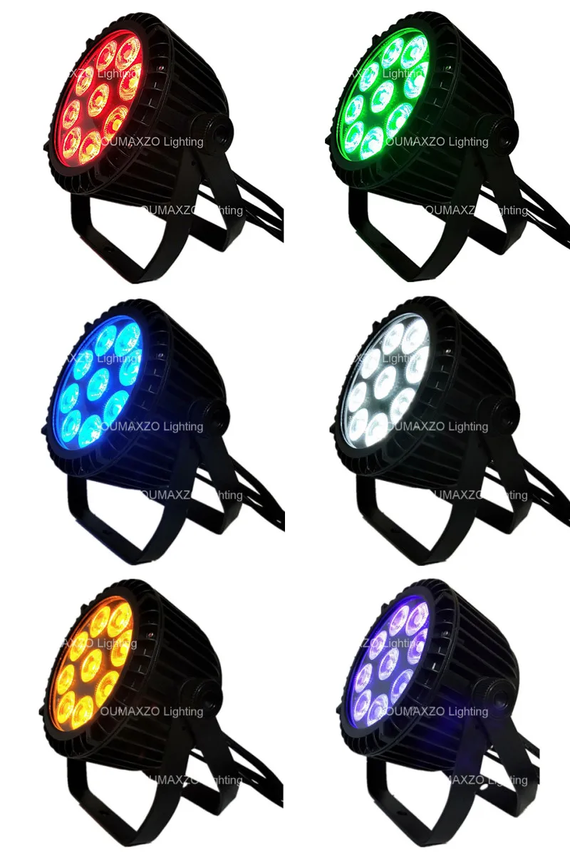 Rgbwa plus uv ao ar 8 Pçs e lote 9 Pcs 6in1 18 w Livre à Prova d' Água Par Led Par Can Iluminação Casamento 9 Pcs Dimmer Dmx Rgbwauv 6in1 Led Par Luz 6 Efeito de Iluminação de palco
