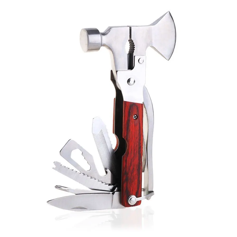 2018 NEW 16 in 1 Multi safety Hammer Saw Claw Folding knife Portable