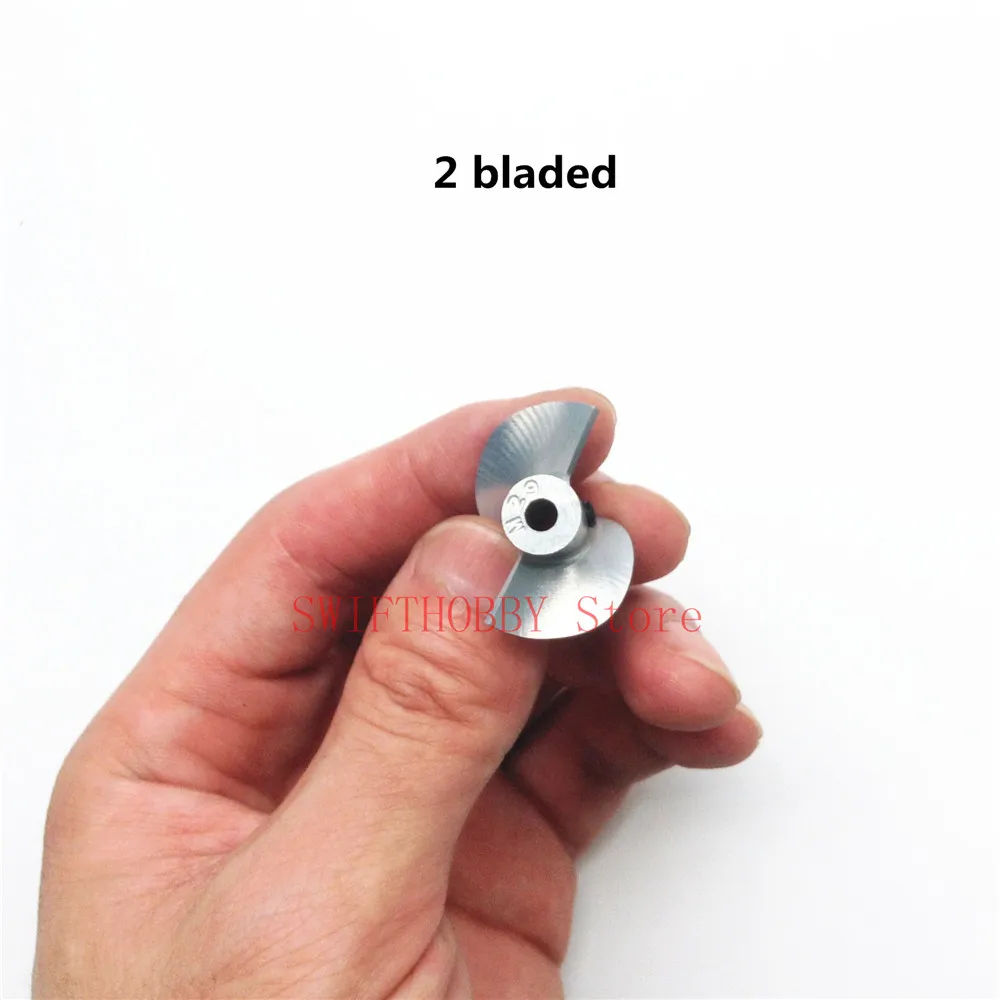 2 bladed 4 bladed 29mm CNC propeller Speed Boat Water Jet Pump Injector Water Thruster for RC Boats Turbo Jet Part - Цвет: 2 bladed