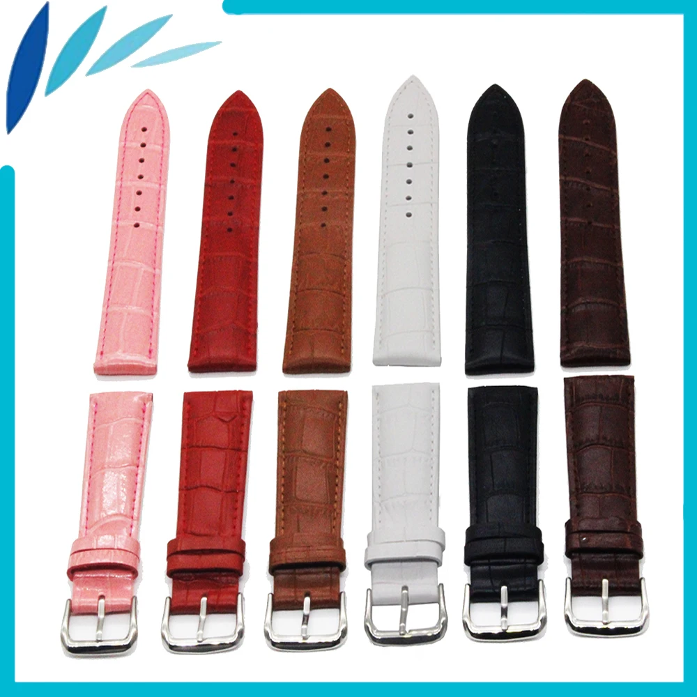 

Genuine Leather Watch Band 22mm for Vector Luna / Meridian Stainless Steel Pin Clasp Strap Wrist Loop Belt Bracelet Black Brown