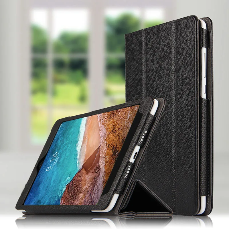 2pcs For Xiaomi MiPad 4 Case Cover Luxury Genuine Leather filp case Tablet Stand Holder for