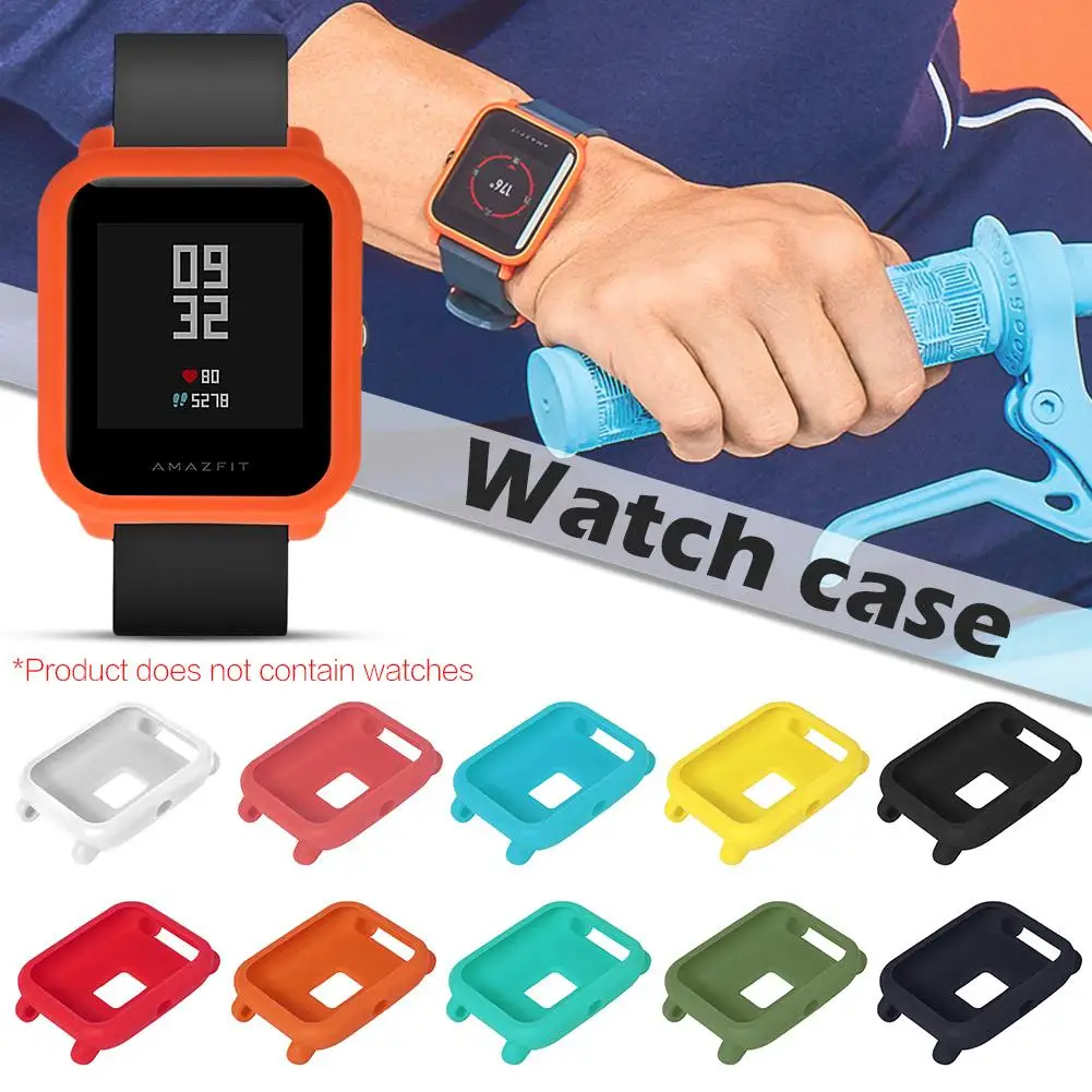 

Smart Watch Protector Case Slim Colorful Frame Skin-Friendly Soft PC Case Cover Protect Shell For Huami Amazfit Bip Youth Watch