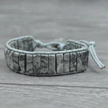 Горячий стиль популярные в Европе и Карта натуральный камень браслет из камней моноlayer Богемия рука строка