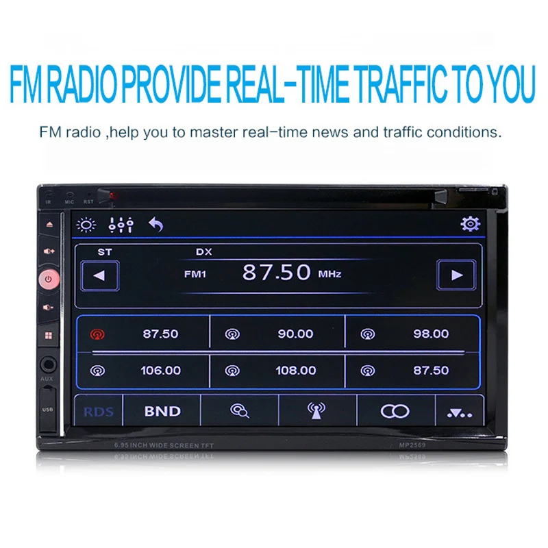 Bluetooth Handsfree DVD Player Display Auto Car Radio 7 Inch Large Screen High-definition Video Resistive MP5 | Автомобили и