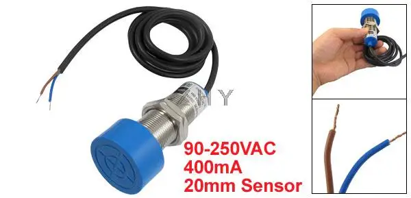 SC-2020A 90-250VAC 400mA NO 2 Wires 20mm Inductive Sensor Proximity Switch