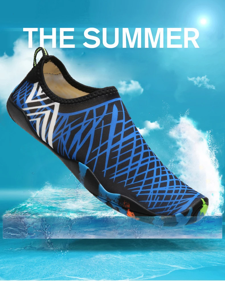 Clorts Water Shoes Men Quick-drying Beach Shoes Swimming Aqua shoes Lightweight Fishing Sneakers (1)