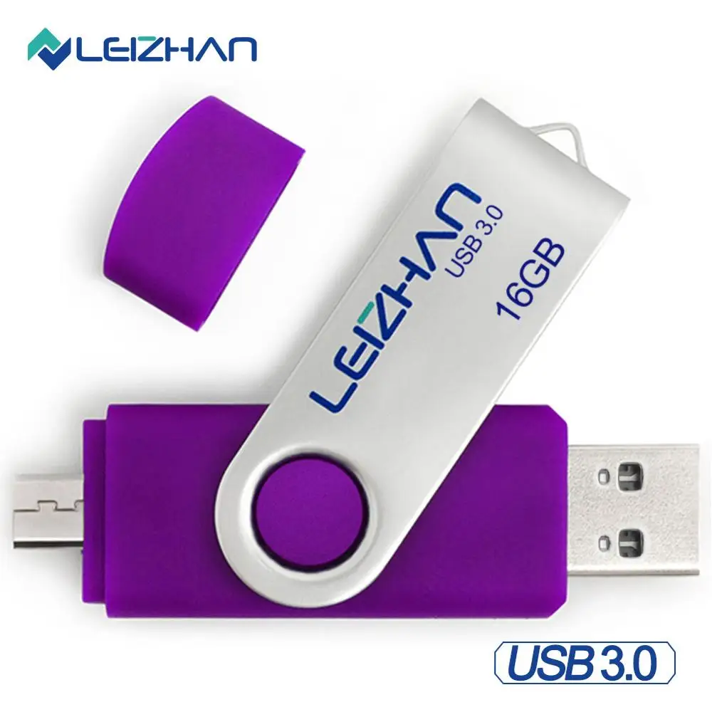 Фиолетовый OTG USB флэш-накопитель USB 3,0 для samsung Galaxy S7/S6/S5/S4/S3/Note5/4/3/2/A7 Micro U диск Pendrive Android телефон палка хранения - Цвет: Фиолетовый